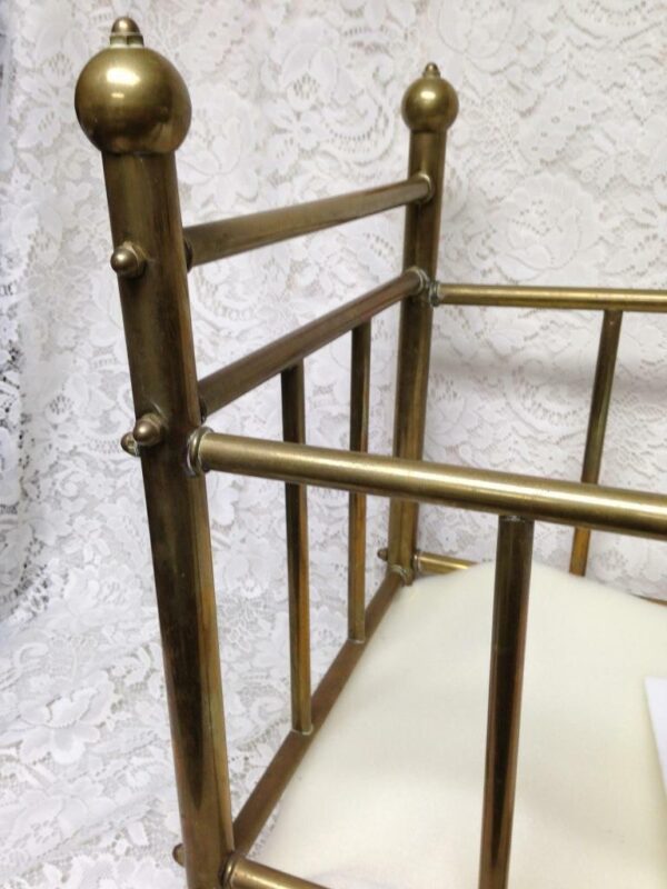 Vintage, Rare, Dolls Brass Bed, 24in L x 19in T x 15in W