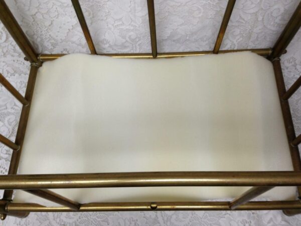 Vintage, Rare, Dolls Brass Bed, 24in L x 19in T x 15in W