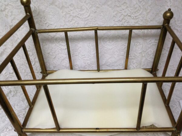 Vintage, Rare, Dolls Brass Bed, 24in L x 19in T x 15in W