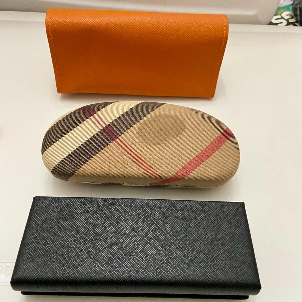 Three (3) Pre-owned Sunglasses Cases- Burberry, Prada and Tory Burch