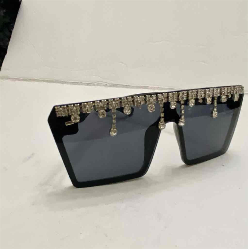 Lot of 2 Vintage Sunglasses- Black and Smoky Gray with Rhinestones