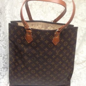 Louis Vuitton Brown Mono Coated Canvas Sac Plat Shopper-Tote 15in x 14in x 4in