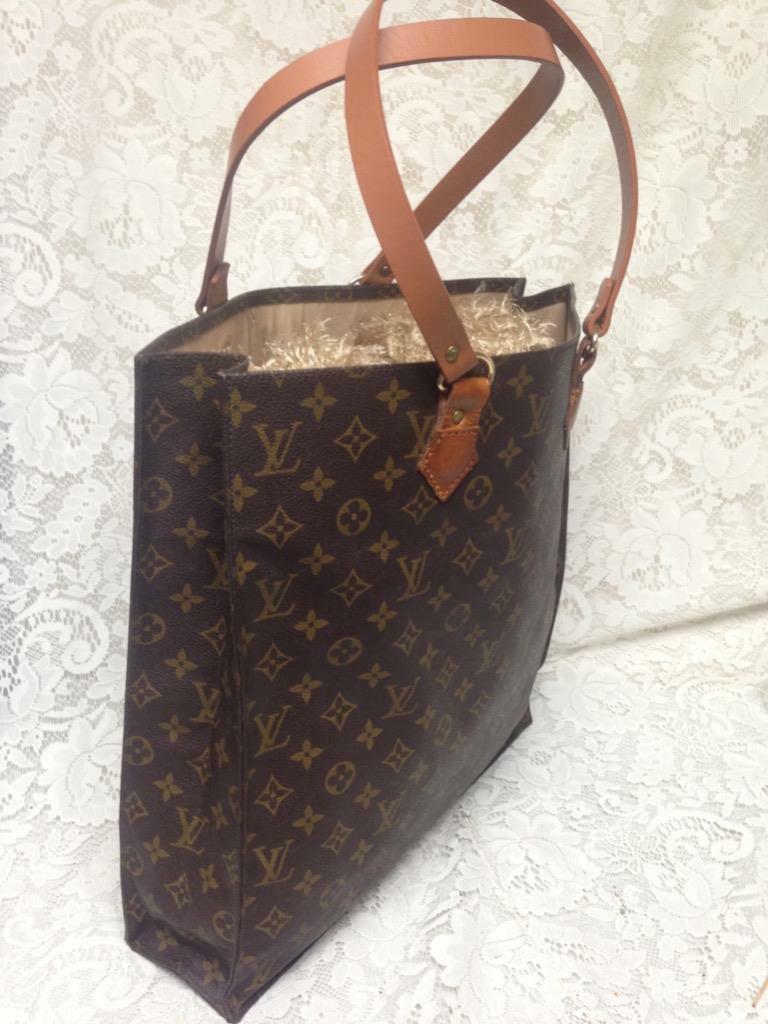 Louis Vuitton Brown Mono Coated Canvas Sac Plat Shopper-Tote 15in x 14in x 4in
