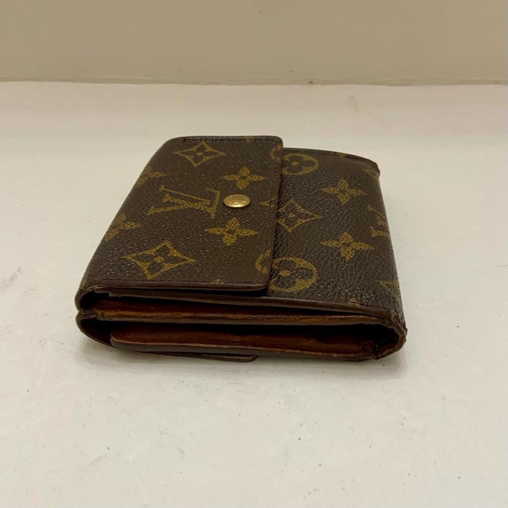 Authentic Louis Vuitton Brown Mono Mens Compact Wallet 4in x 4in (D) (TH0975)