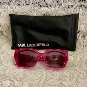Lagerfeld Pink-Magenta Sunglasses with Soft Case