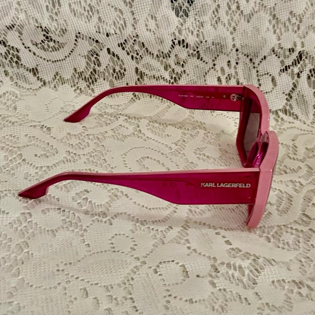 Lagerfeld Pink-Magenta Sunglasses with Soft Case