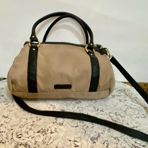 Anne Klein Khaki Canvas Handbag-Crossbody Bag