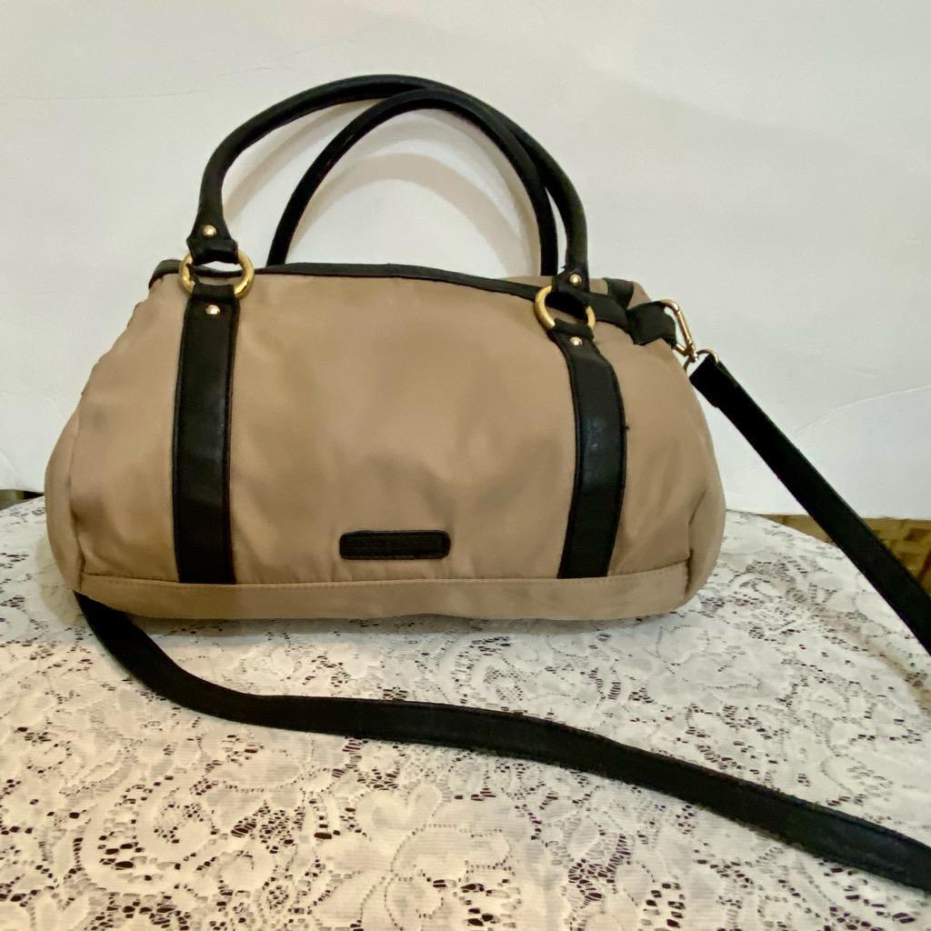Anne Klein Khaki Canvas Handbag-Crossbody Bag