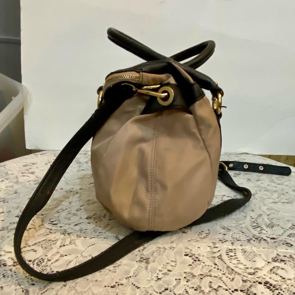 Anne Klein Khaki Canvas Handbag-Crossbody Bag