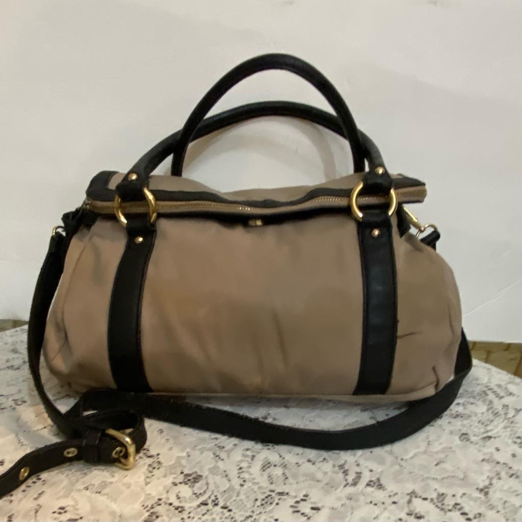 Anne Klein Khaki Canvas Handbag-Crossbody Bag