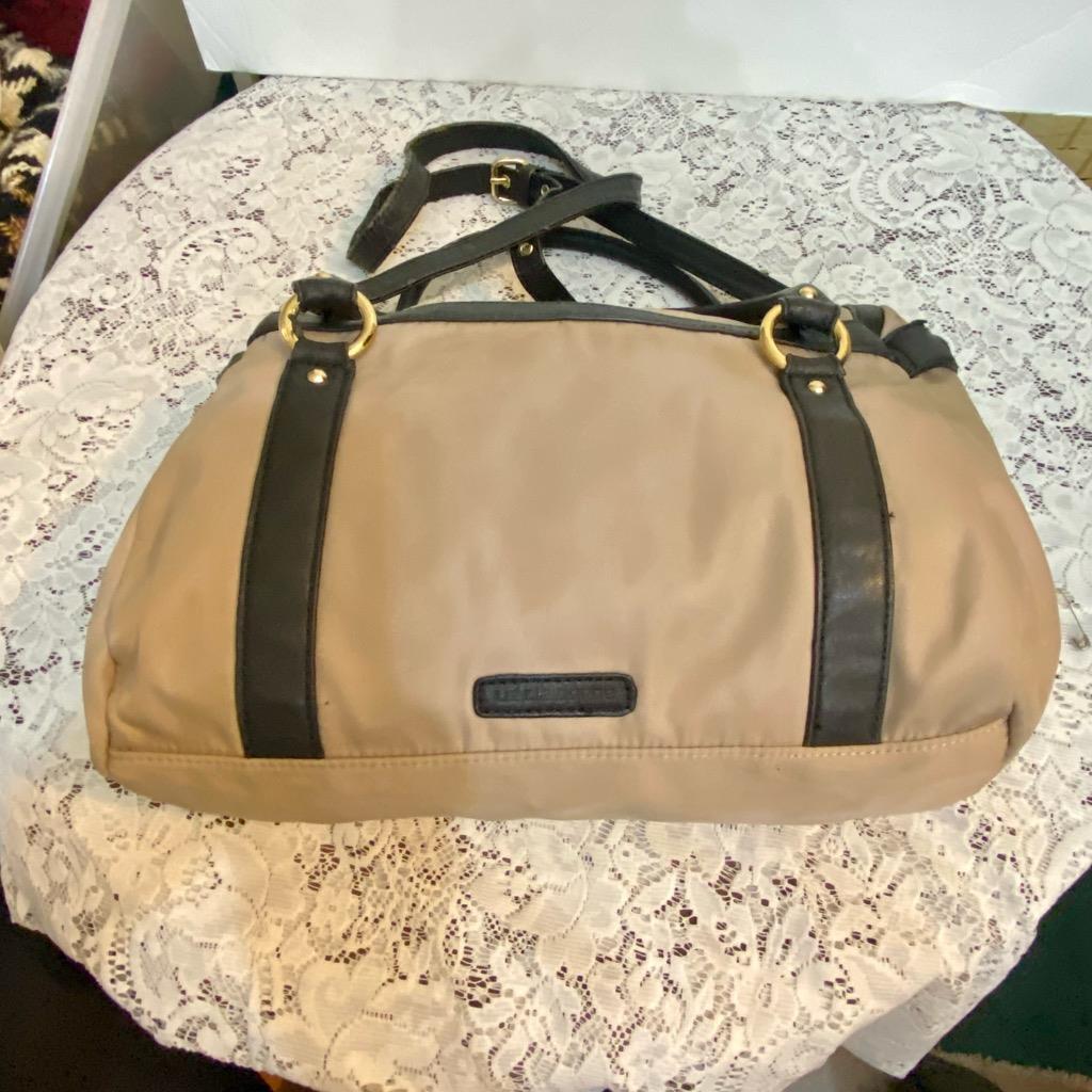 Anne Klein Khaki Canvas Handbag-Crossbody Bag