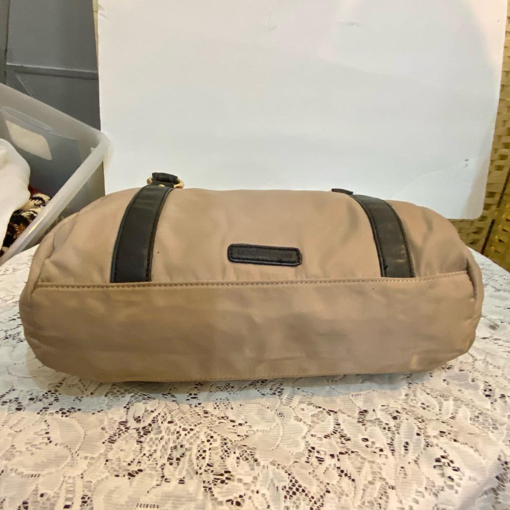 Anne Klein Khaki Canvas Handbag-Crossbody Bag