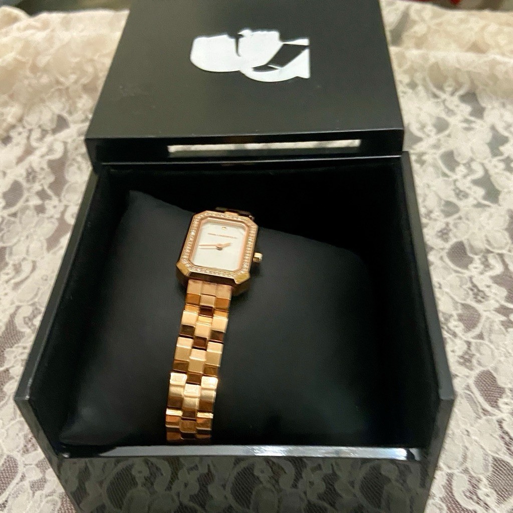 Karl Lagerfeld, KL6107, Rose Gold Tone with Rhinestones, Quartz Ladies Watch wi