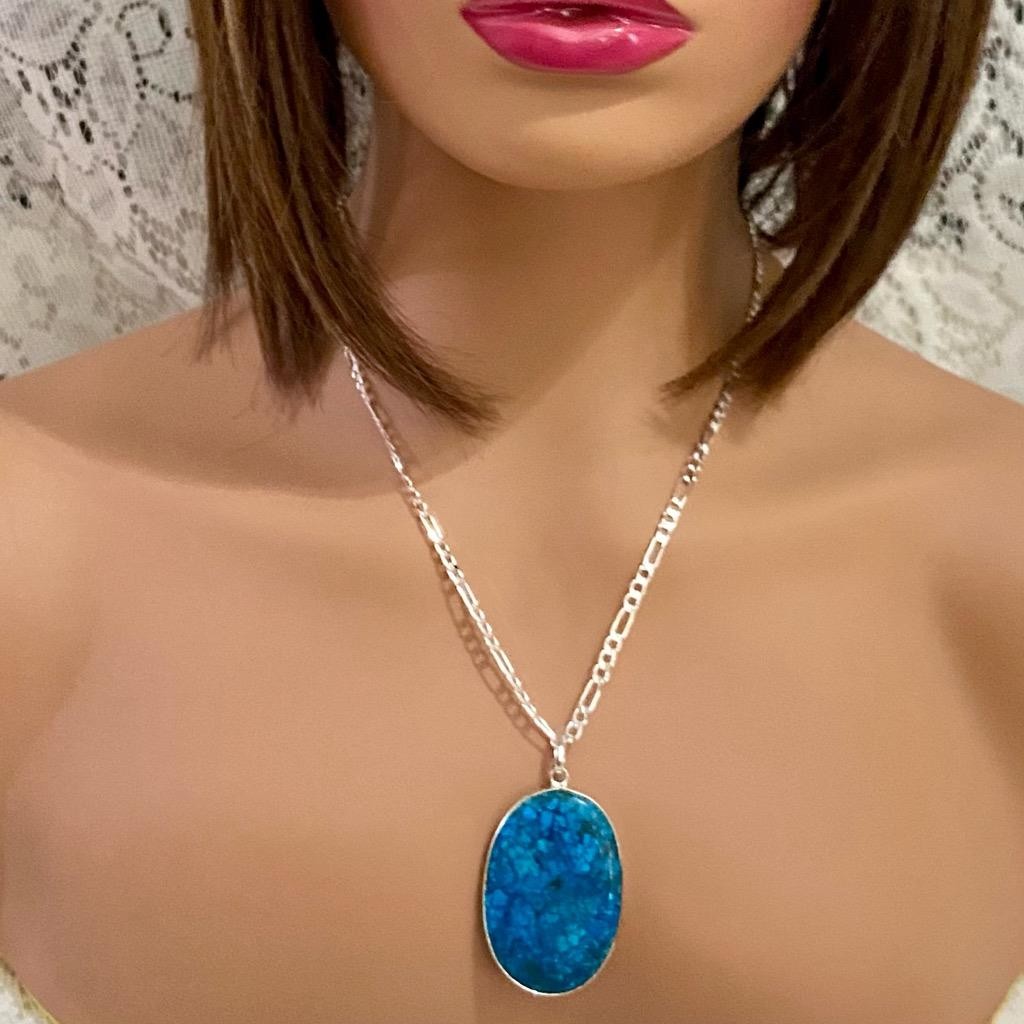 Vintage, Turquoise - Necklace and Earrings Set