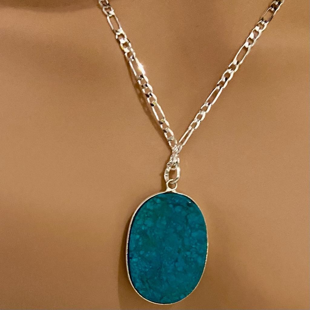 Vintage, Turquoise - Necklace and Earrings Set
