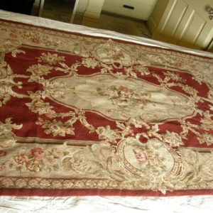 Fabulous, 72"x48", Handmade Petit Point Floral Tapestry