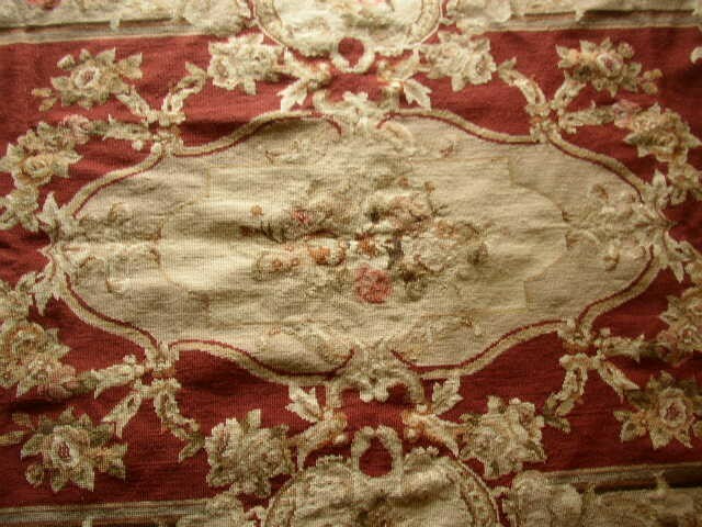 Fabulous, 72″x48″, Handmade Petit Point Floral Tapestry