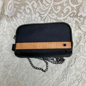 Bvlgari Black Canvas Pouch- Crossbody 7in x 4 in x 3.5in