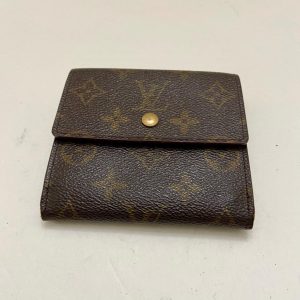 Authentic Louis Vuitton Brown Mono Mens Compact Wallet 4in x 4in (A) (TH0915)
