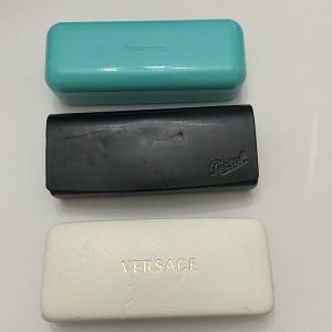 Three (3) Pre-owned Sunglasses Cases- Persol, Tiffany and Versace