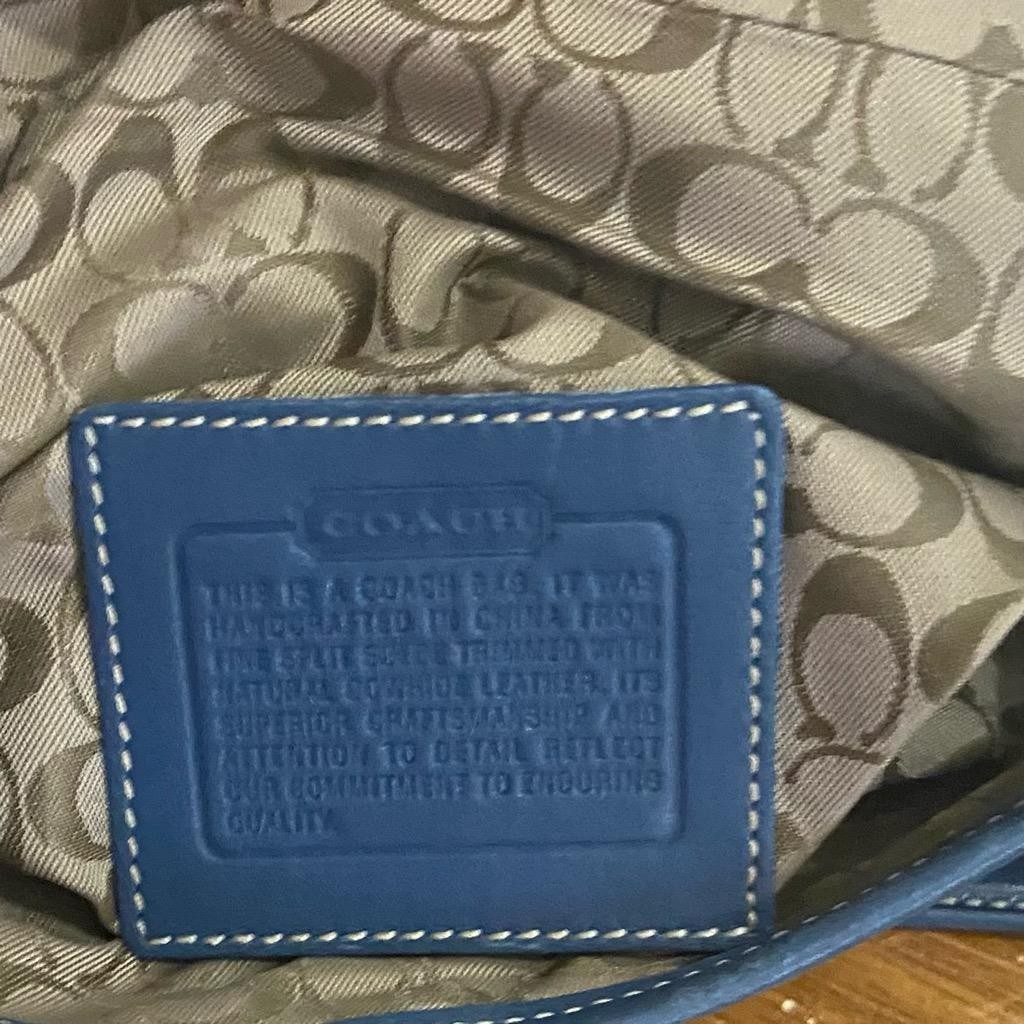 Coach- Soho Vintage Blue Suede Swing pack-Crossbody and Wallet Set