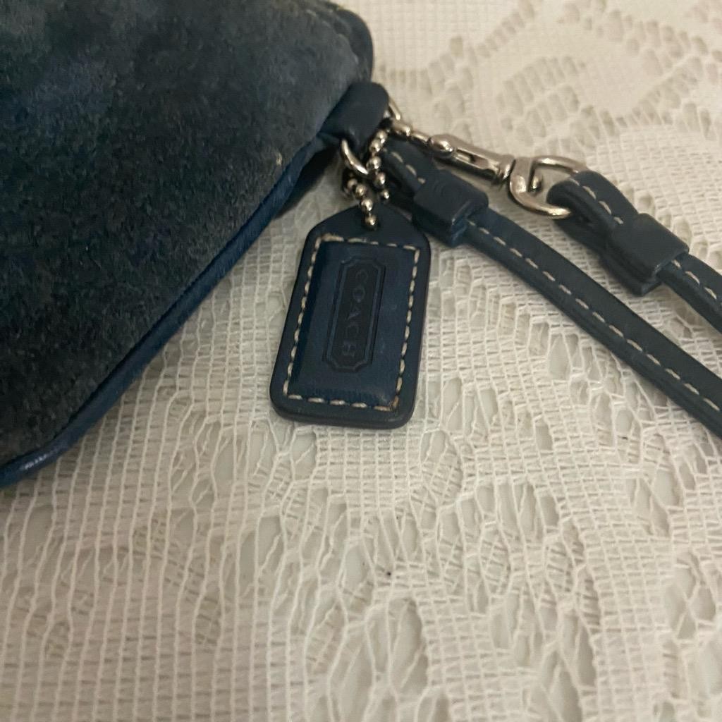 Coach- Soho Vintage Blue Suede Swing pack-Crossbody and Wallet Set