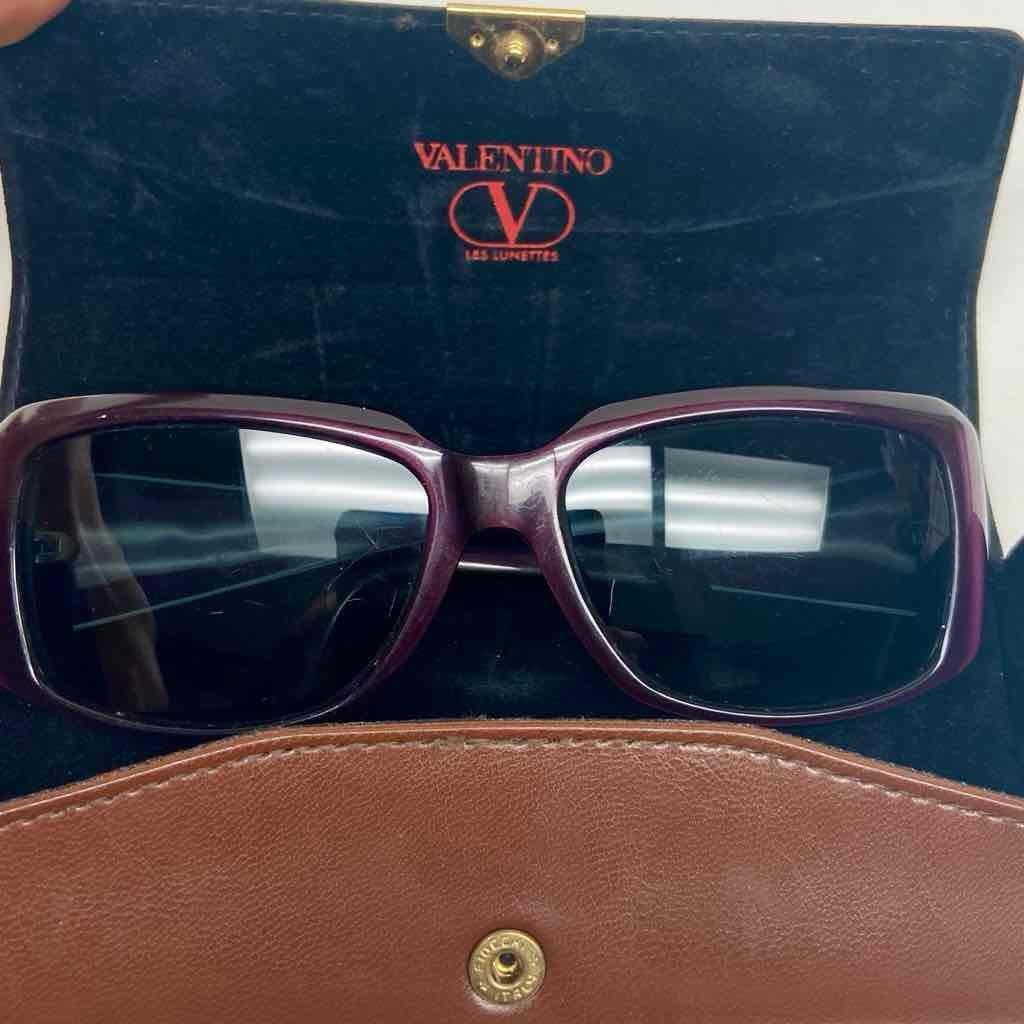 Valentino Garavani Italy Large Burgundy Sunglasses with Case 5449S CZZPA 56#16