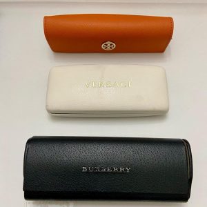 Three (3) Pre-owned Sunglasses Cases- Burberry, Tory Burch and Versace
