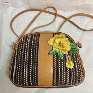 Vintage, Rare, Fendi, Checkered Tweed Crossbody Bag