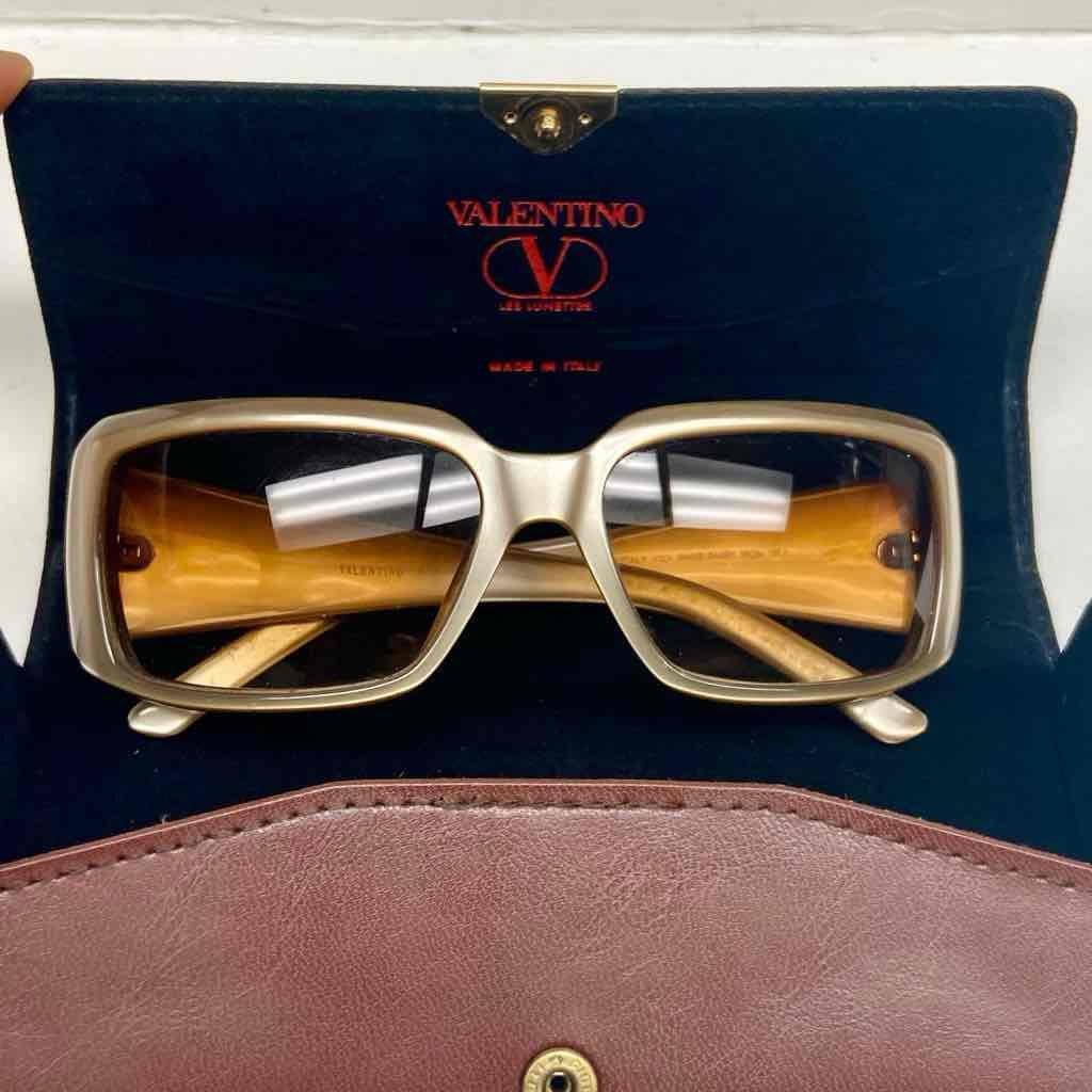 Valentino Garavani Italy, Gold Large Sunglasses with Case 5449S