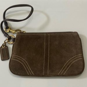 Coach Soho Brown Suede Wristlet