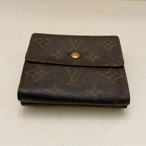 Authentic Louis Vuitton Brown Mono Mens Compact Wallet 4in x 4in (SP1822)