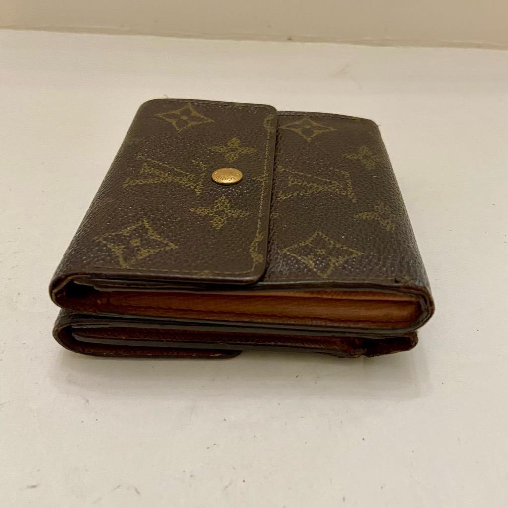 Authentic Louis Vuitton Brown Mono Mens Compact Wallet 4in x 4in (SP1822)