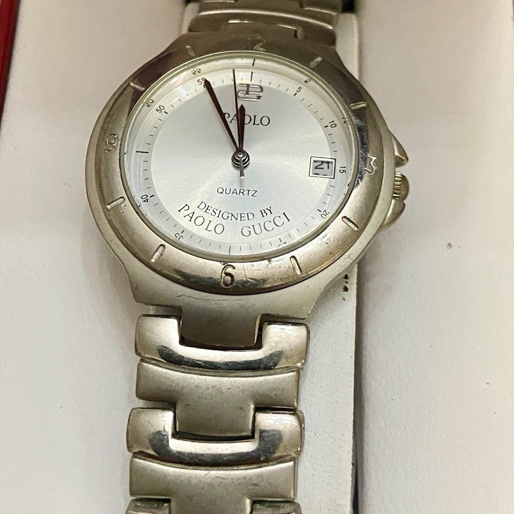 Paolo Gucci PG509WB Quartz Silver Tone Men’s Watch with Original Box