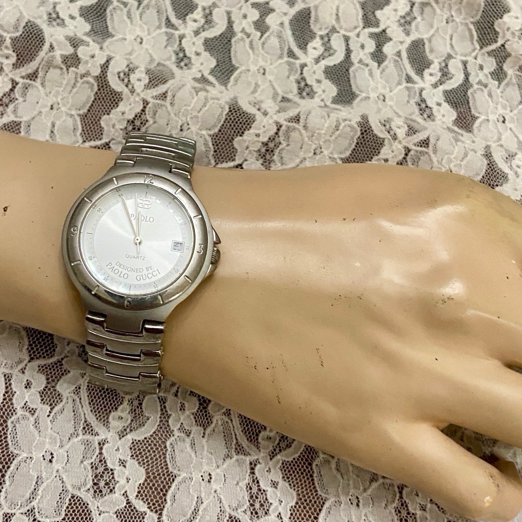 Paolo Gucci PG509WB Quartz Silver Tone Men’s Watch with Original Box