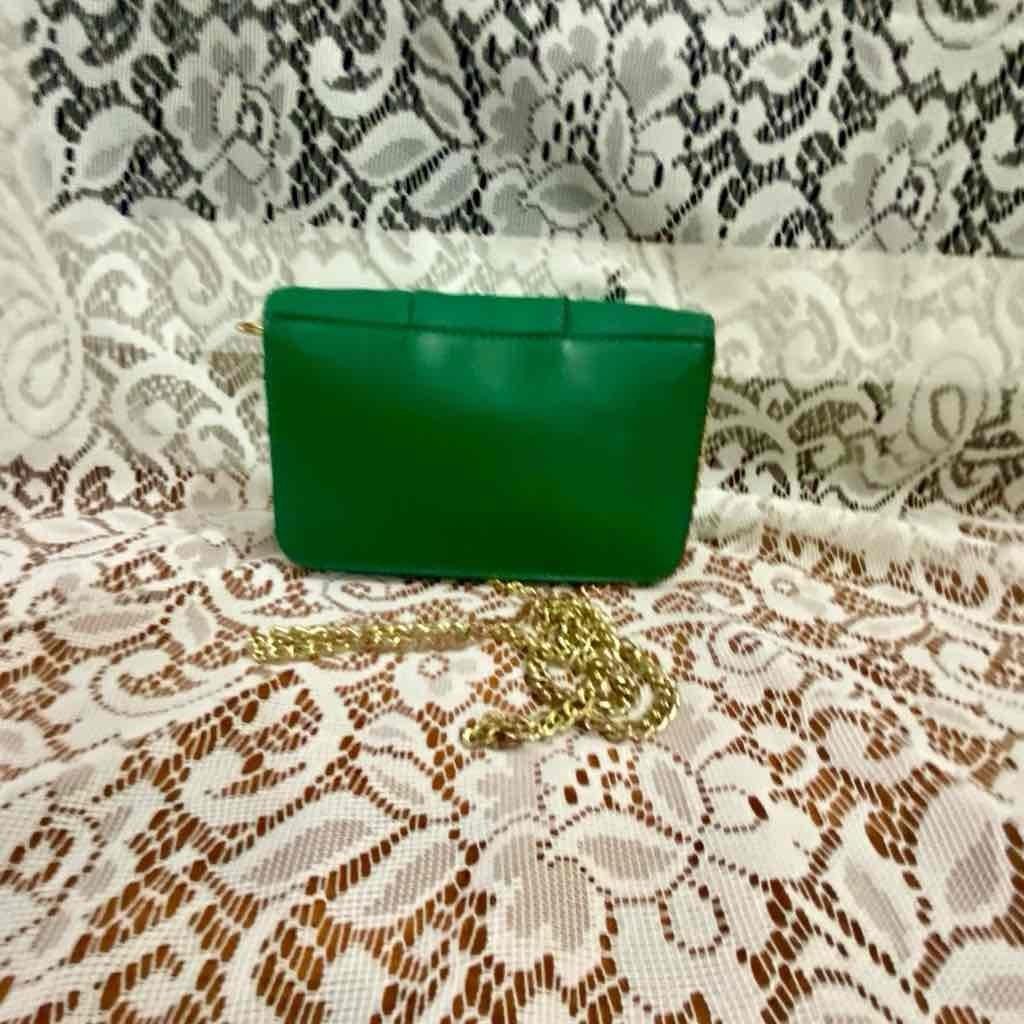 Green Floral Small Crossbody Bag 7in x 4.5in x 2in