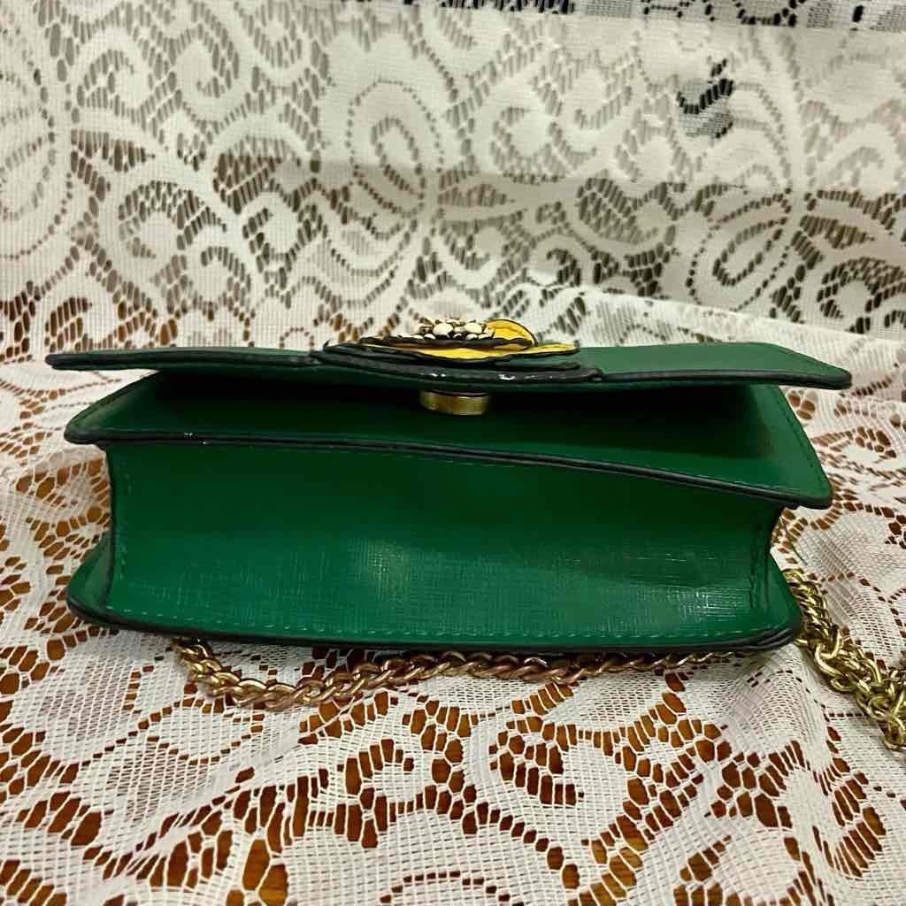 Green Floral Small Crossbody Bag 7in x 4.5in x 2in
