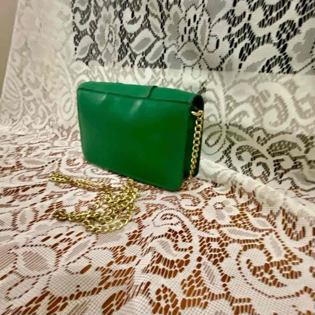 Green Floral Small Crossbody Bag 7in x 4.5in x 2in