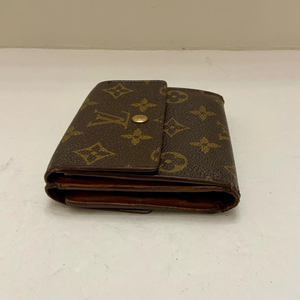 Authentic Louis Vuitton Brown Mono Mens Compact Wallet 4in x 4in (E) (SP1918)