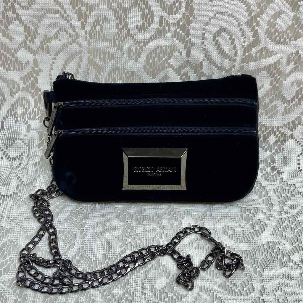 Giorgio Armani Black Velvet Amenity Pouch- or Crossbody