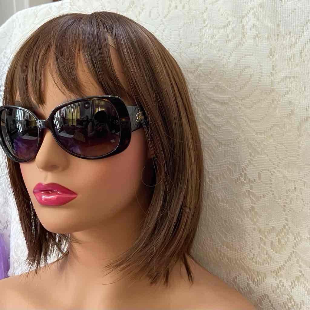 Vintage Gucci, Italy, Black Sunglasses With Original Case