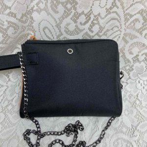 Bvlgari Black Canvas Pouch- Wristlet or Crossbody 8in x 6.5in x 2in