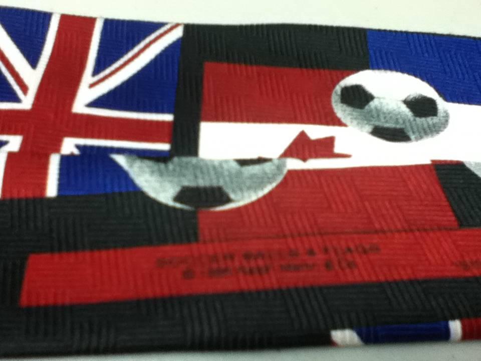 Made in UK, Signed Linda J. Luna, 58in x 4in Sports Soccer Neck Tie