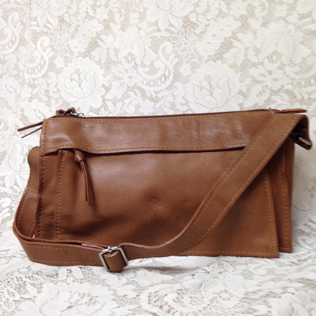 Wilson’s Brown Genuine Leather Purse 12.5in x 7.5in x 4in