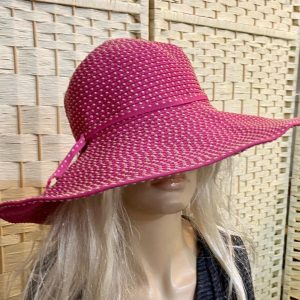 Elegant San Diego Hat Co., Fuchsia Wide Brim Hat Size 7-8
