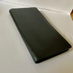 Authentic Louis Vuitton, Black Leather Long Wallet 7.25in x 4.5n