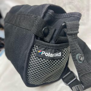 Vintage, Polaroid Black Nylon Camera Crossbody Bag
