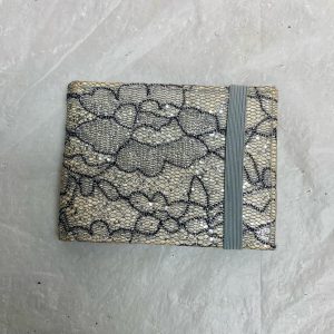 Vintage, Nolie, Gray Lace Compact Wallet 4in x 3.5in