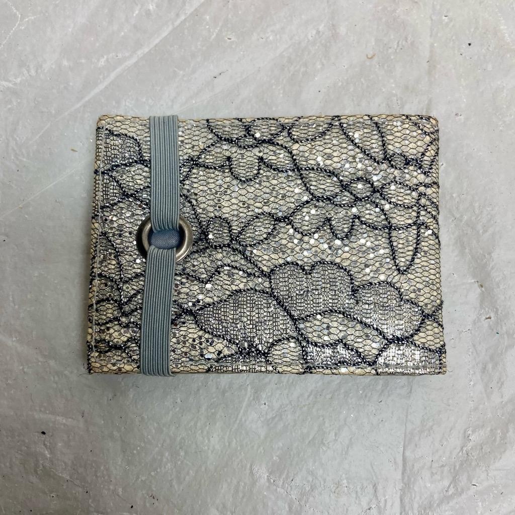 Vintage, Nolie, Gray Lace Compact Wallet 4in x 3.5in