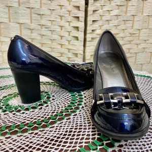 Bandolino Blue Buckle High Heel Shoes- Size 7.5